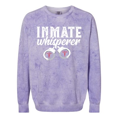 Inmate Whisperer Correctional Nurse Funny Nursing Gift Colorblast Crewneck Sweatshirt