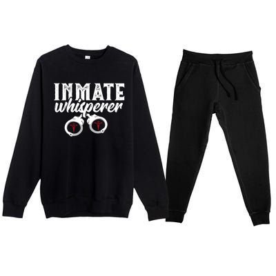 Inmate Whisperer Correctional Nurse Funny Nursing Gift Premium Crewneck Sweatsuit Set