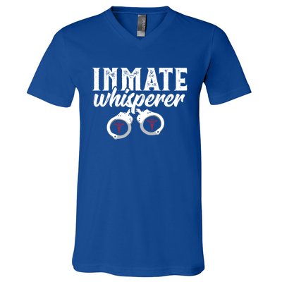 Inmate Whisperer Correctional Nurse Funny Nursing Gift V-Neck T-Shirt