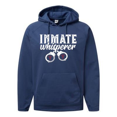 Inmate Whisperer Correctional Nurse Funny Nursing Gift Performance Fleece Hoodie