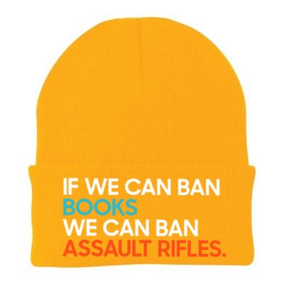 If We Can Ban Book We Can Ban Assault Rifles Knit Cap Winter Beanie