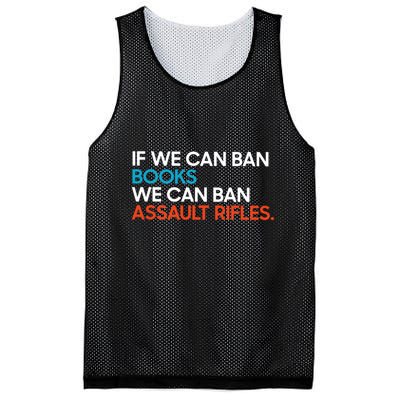 If We Can Ban Book We Can Ban Assault Rifles Mesh Reversible Basketball Jersey Tank
