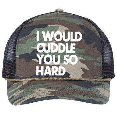 I Would Cuddle You So Hard Retro Rope Trucker Hat Cap