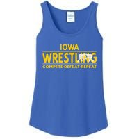 Iowa Wrestling Compete Defeat Repeat Gift Ladies Essential Tank