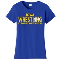 Iowa Wrestling Compete Defeat Repeat Gift Women's T-Shirt