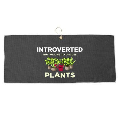 Introverted Willing Discuss Plants Lover Gardening Gardener Large Microfiber Waffle Golf Towel