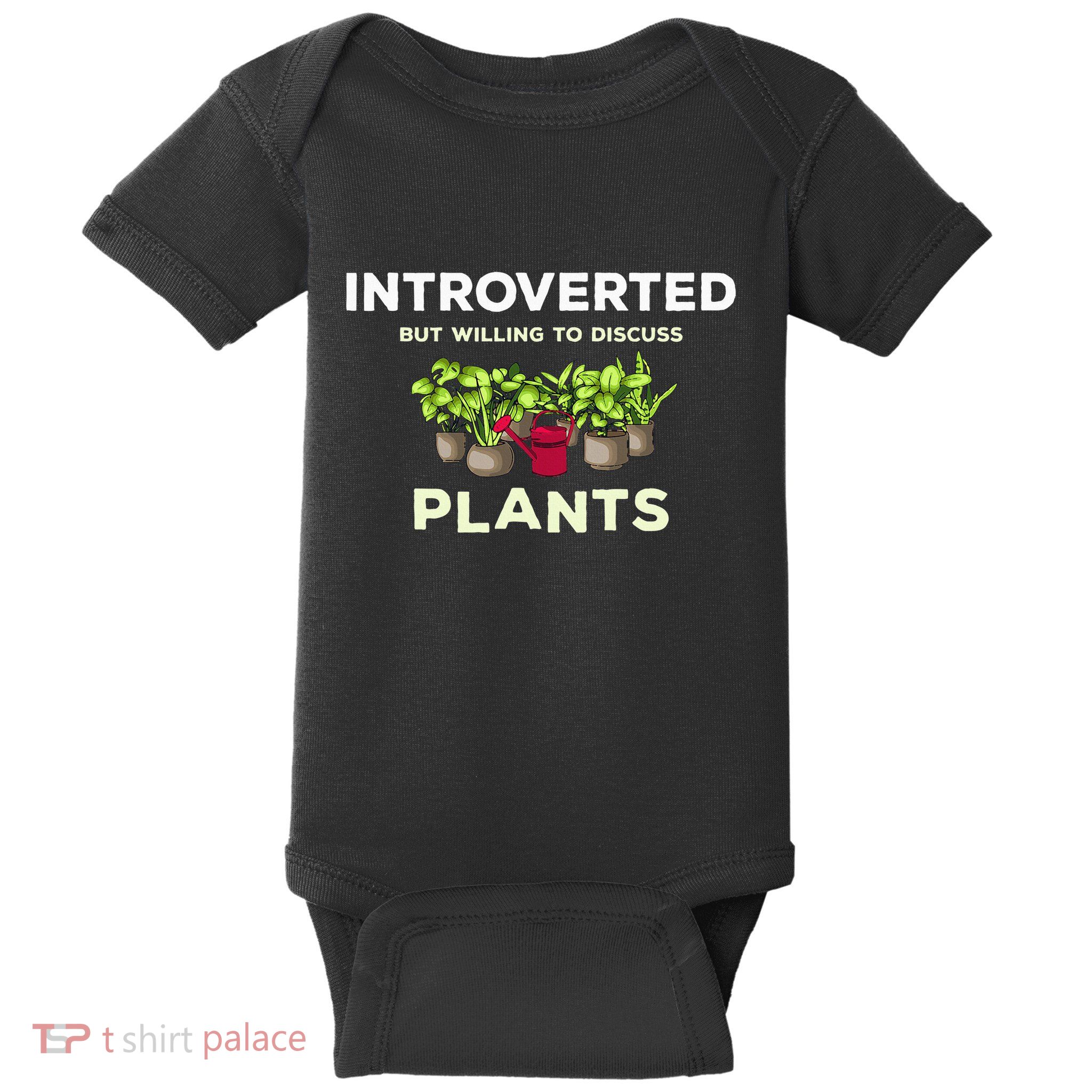 Introverted Willing Discuss Plants Lover Gardening Gardener Baby Bodysuit