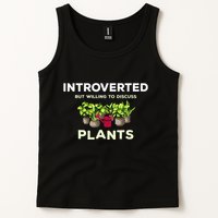 Introverted Willing Discuss Plants Lover Gardening Gardener Tank Top