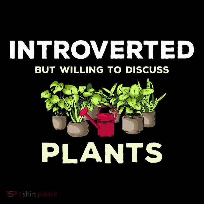 Introverted Willing Discuss Plants Lover Gardening Gardener Womens T-Shirt