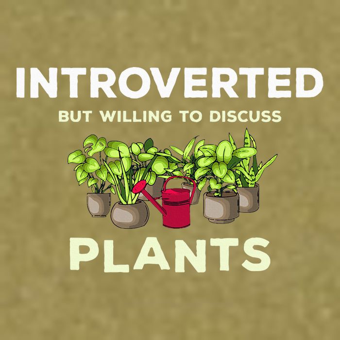 Introverted Willing Discuss Plants Lover Gardening Gardener Garment-Dyed Women's Muscle Tee