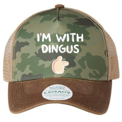 Im With Dingus Vintage Retro Funny Hilarious Legacy Tie Dye Trucker Hat