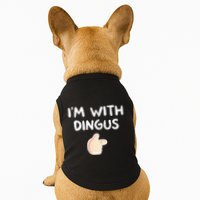 Im With Dingus Vintage Retro Funny Hilarious Doggie Tank