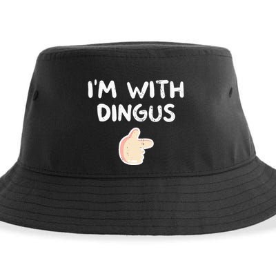 Im With Dingus Vintage Retro Funny Hilarious Sustainable Bucket Hat
