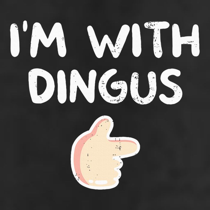 Im With Dingus Vintage Retro Funny Hilarious Golf Towel