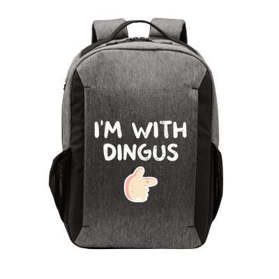 Im With Dingus Vintage Retro Funny Hilarious Vector Backpack