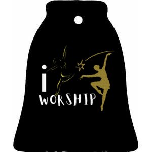 I worship dance ministry Ceramic Bell Ornament