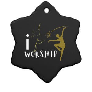 I worship dance ministry Ceramic Star Ornament