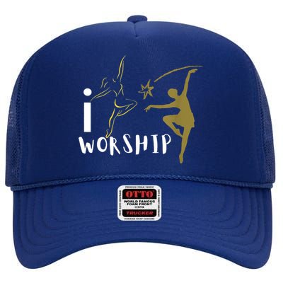 I Worship Dance Ministry High Crown Mesh Back Trucker Hat