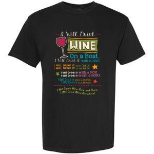 I Will Drink Wine Everywhere Funny Wine Lover Garment-Dyed Heavyweight T-Shirt