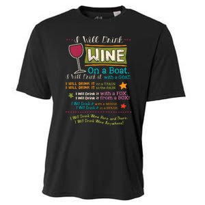 I Will Drink Wine Everywhere Funny Wine Lover Cooling Performance Crew T-Shirt