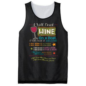 I Will Drink Wine Everywhere Funny Wine Lover Mesh Reversible Basketball Jersey Tank