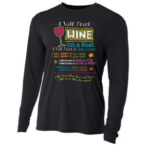 I Will Drink Wine Everywhere Funny Wine Lover Cooling Performance Long Sleeve Crew