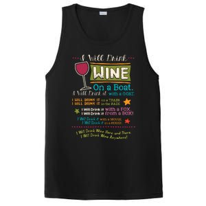 I Will Drink Wine Everywhere Funny Wine Lover PosiCharge Competitor Tank