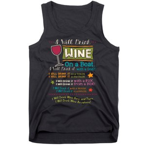 I Will Drink Wine Everywhere Funny Wine Lover Tank Top