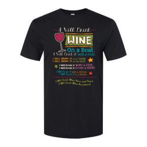 I Will Drink Wine Everywhere Funny Wine Lover Softstyle CVC T-Shirt