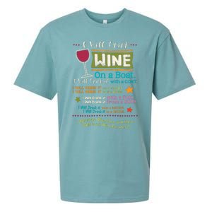 I Will Drink Wine Everywhere Funny Wine Lover Sueded Cloud Jersey T-Shirt