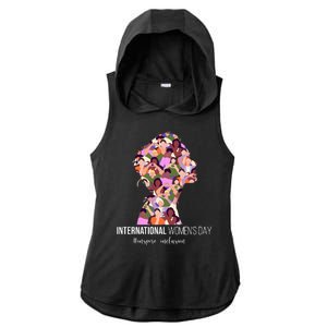 International Womens Day Inspire Inclusion Ladies PosiCharge Tri-Blend Wicking Draft Hoodie Tank