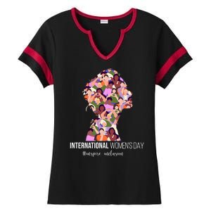 International Womens Day Inspire Inclusion Ladies Halftime Notch Neck Tee