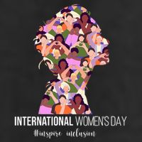 International Womens Day Inspire Inclusion 7 Panel Mesh Trucker Snapback Hat