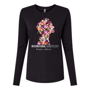 International Womens Day Inspire Inclusion Womens Cotton Relaxed Long Sleeve T-Shirt