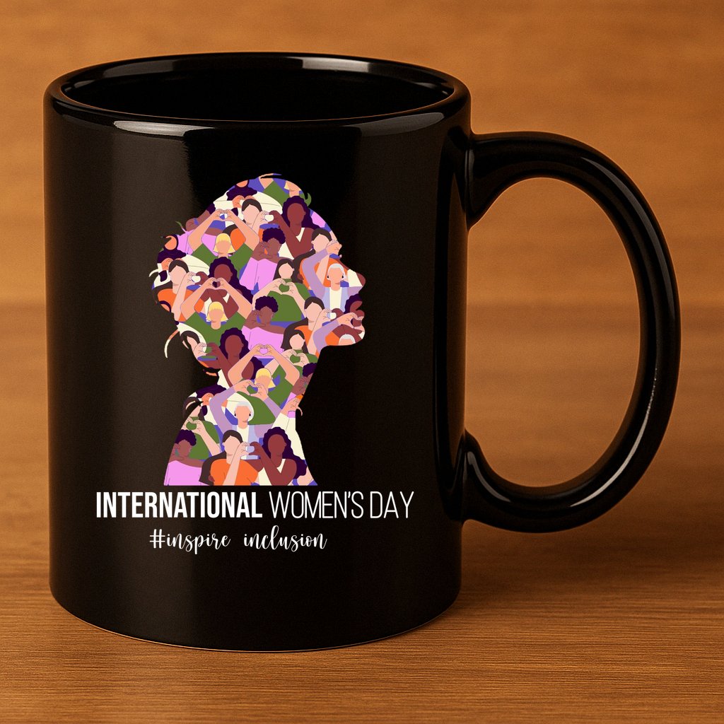 International Womens Day Inspire Inclusion 11oz C Handle Ceramic Mug