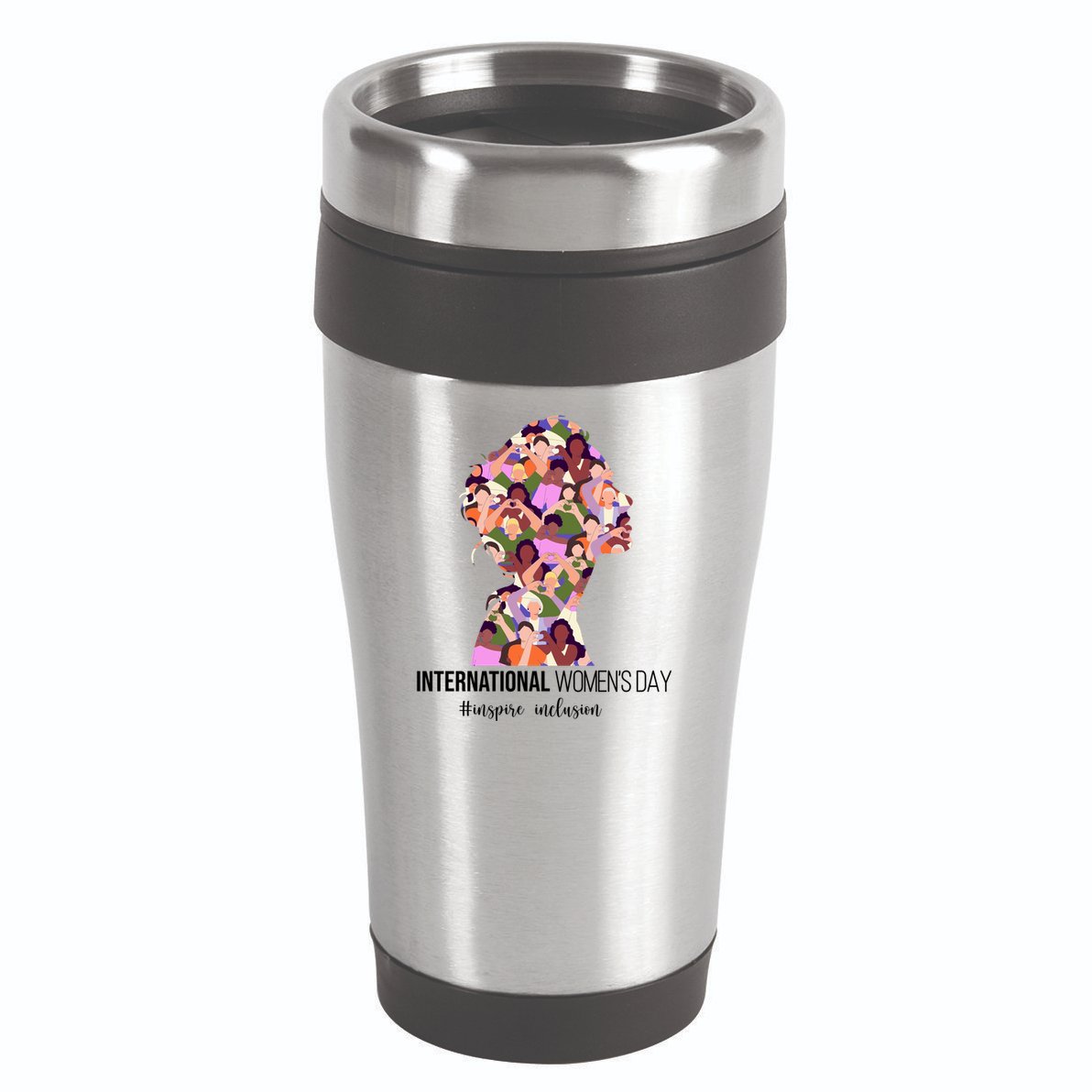 International Womens Day Inspire Inclusion 16oz Travel Tumbler