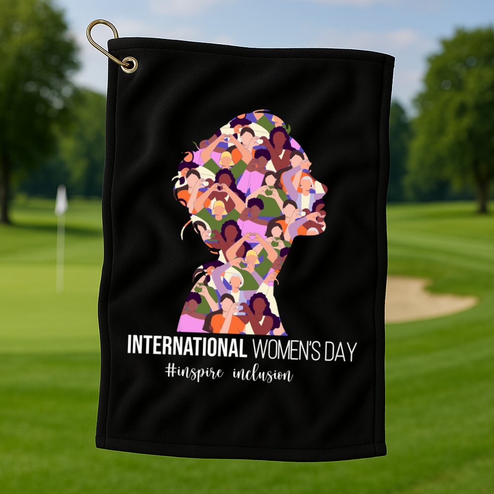 International Womens Day Inspire Inclusion Golf Towel