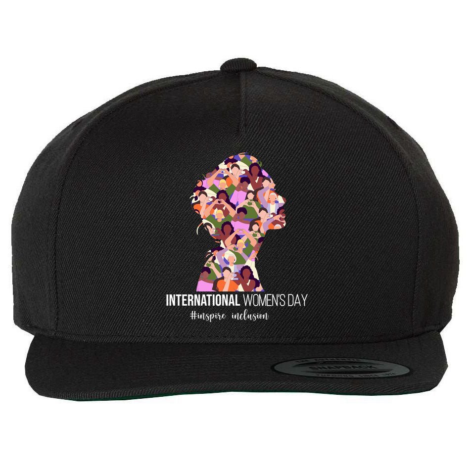 International Womens Day Inspire Inclusion Wool Snapback Cap