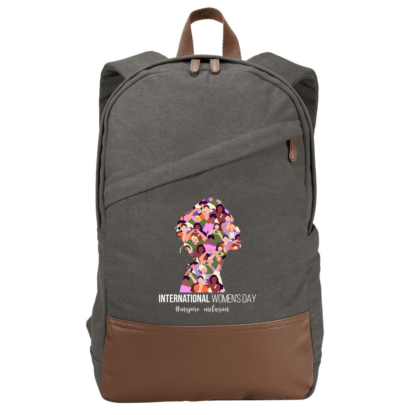 International Womens Day Inspire Inclusion Cotton Canvas Backpack