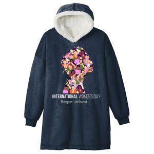 International Womens Day Inspire Inclusion Hooded Wearable Blanket