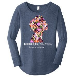 International Womens Day Inspire Inclusion Women's Perfect Tri Tunic Long Sleeve Shirt