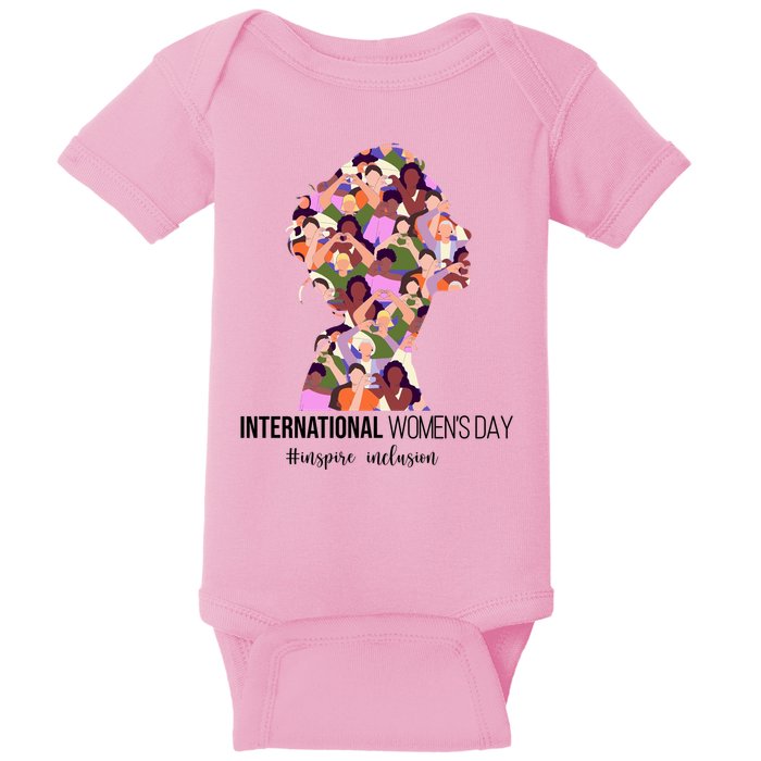 International Womens Day Inspire Inclusion Baby Bodysuit