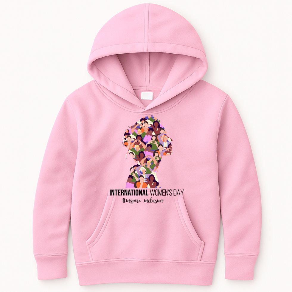 International Womens Day Inspire Inclusion Kids Hoodie