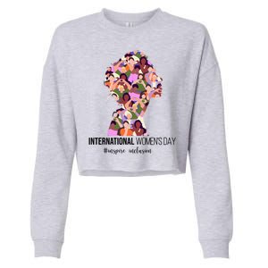 International Womens Day Inspire Inclusion Cropped Pullover Crew