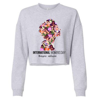 International Womens Day Inspire Inclusion Cropped Pullover Crew