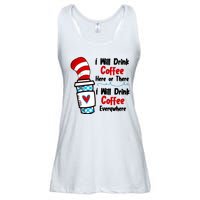 I Will Drink Coffee Here Or There I Will Drink Coffee Everywhere Funny Ladies Essential Flowy Tank