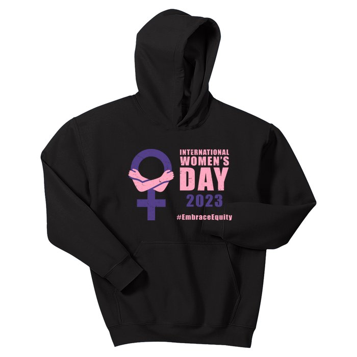 International Womens Day March 8 #EmbraceEquity For Women Kids Hoodie