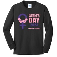 International Womens Day March 8 #EmbraceEquity For Women Kids Long Sleeve Shirt