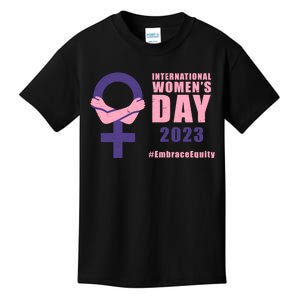 International Womens Day March 8 #EmbraceEquity For Women Kids T-Shirt