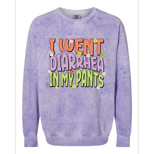 I Went Diarrhea In My Pants Funny Toilet Adult Humor Meme Colorblast Crewneck Sweatshirt